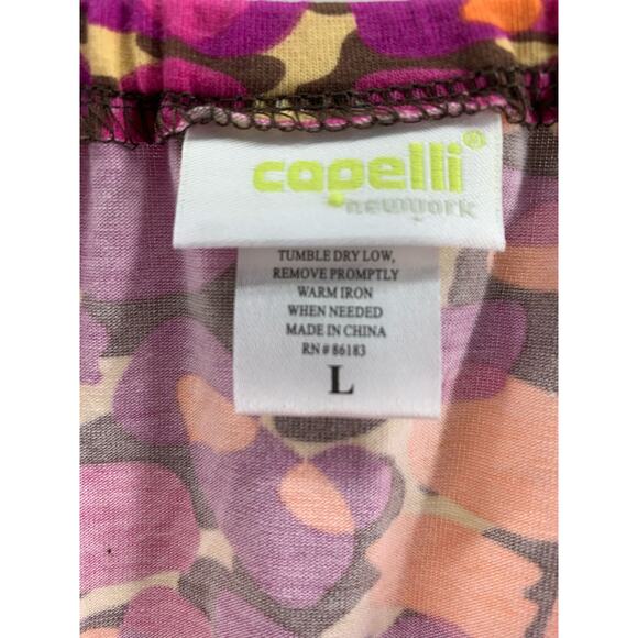 Capelli New York Pink & Orange Strapless Midi Dress Women's Size Large - Picture 4 of 4